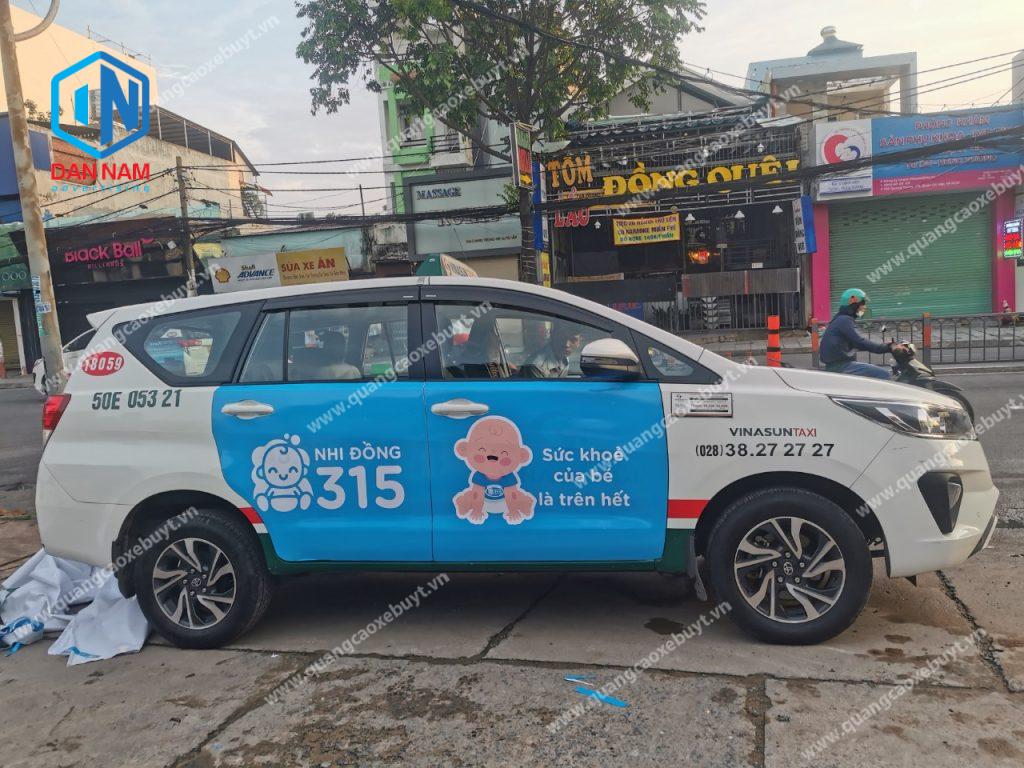 Quảng cáo trên taxi Vinasun Quảng cáo trên taxi Vinasun
