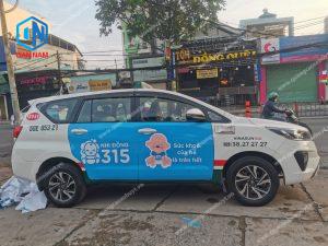Quảng cáo trên taxi Vinasun