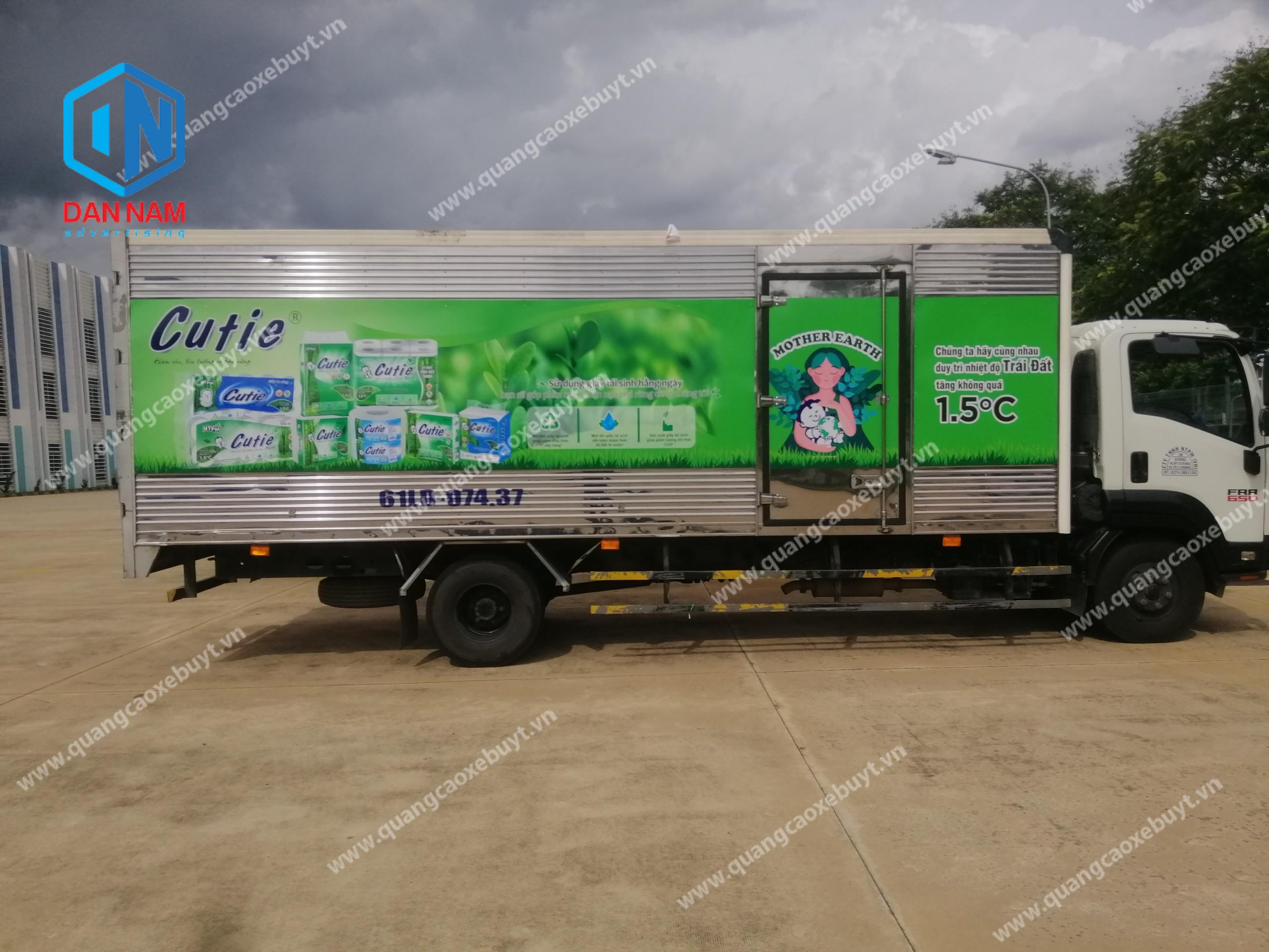 Dán decal xe tải - thùng xe tải phẳng Dán decal xe tải - thùng xe tải phẳng