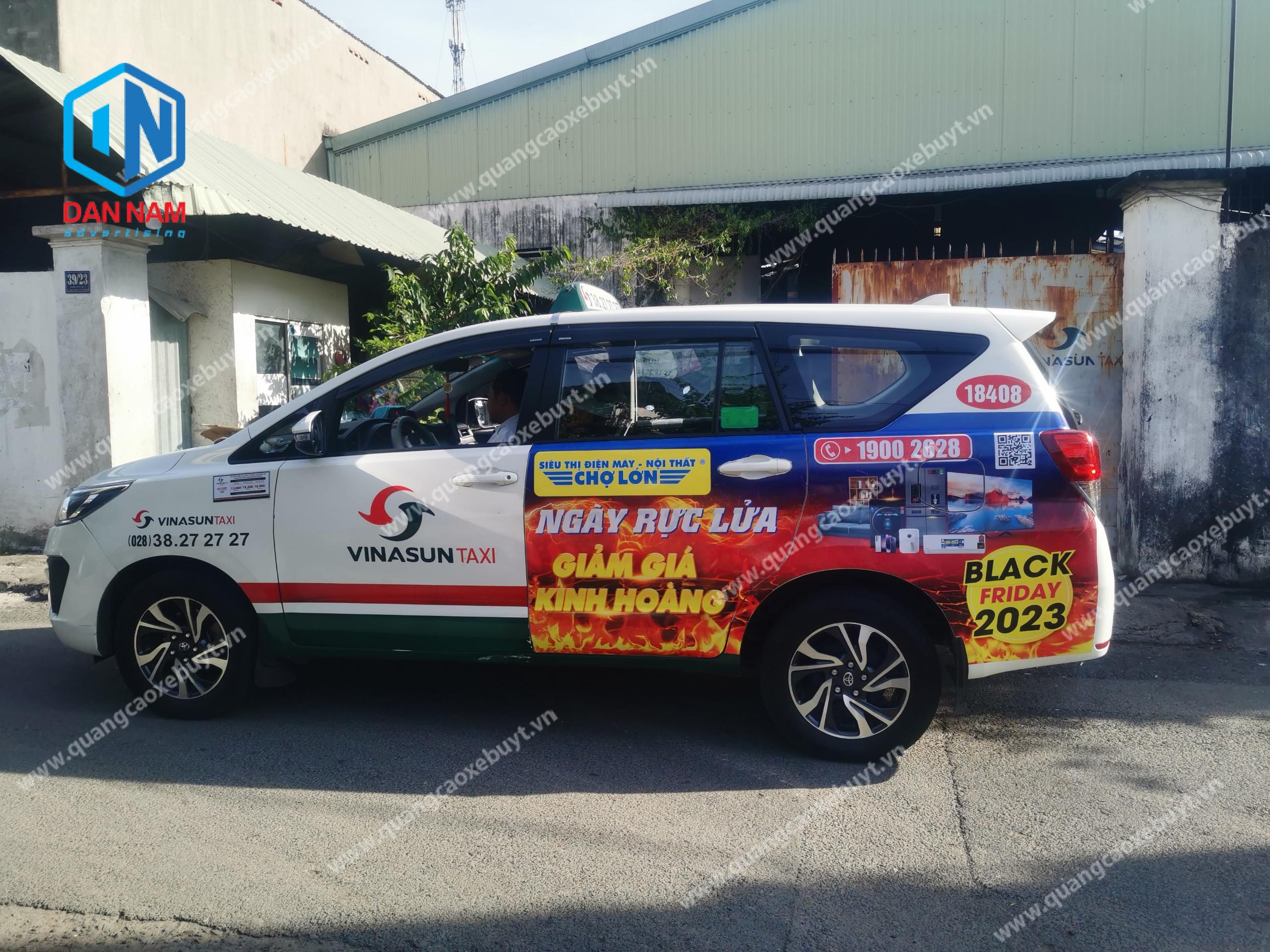 Bảng báo giá quảng cáo trên taxi Vinasun