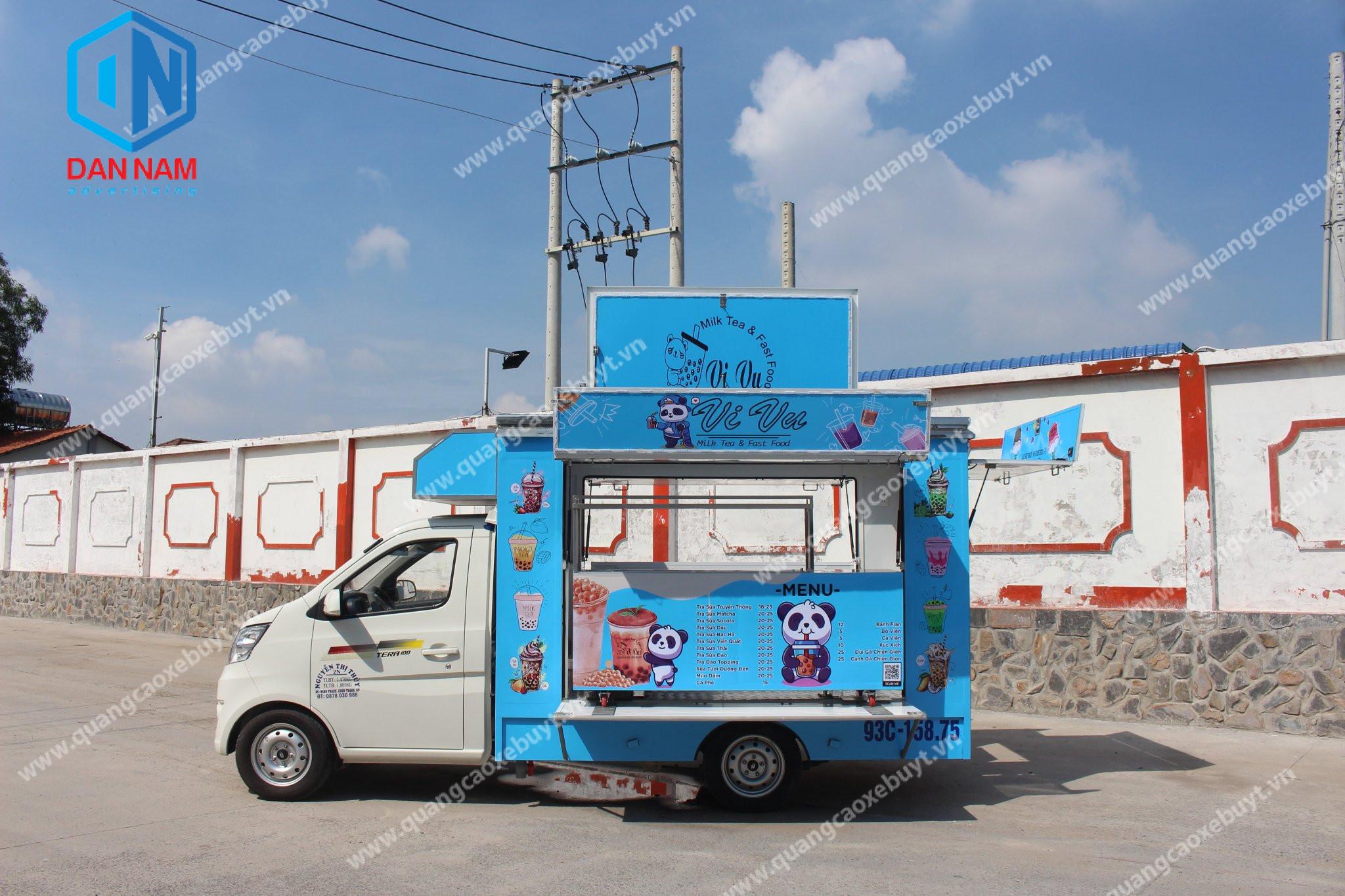 Dán decal xe tải bán hàng di động Dán decal xe tải bán hàng di động