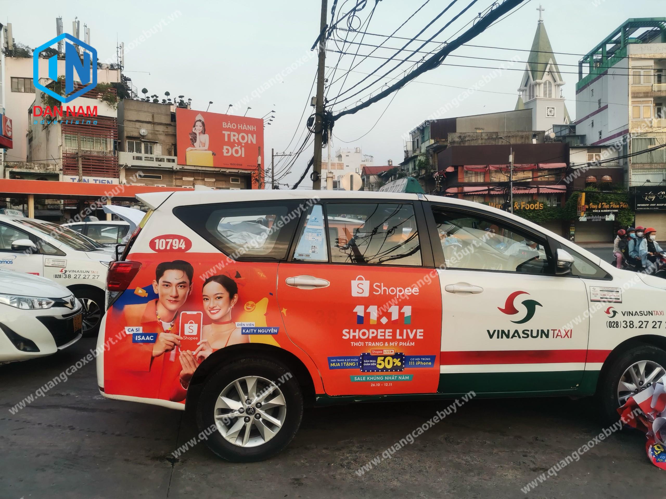 Quảng cáo taxi Vinasun