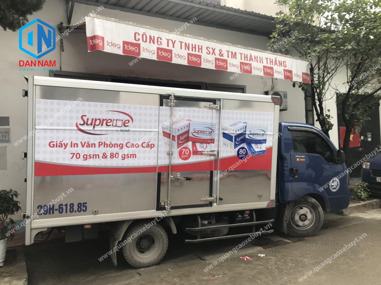 dán quảng cáo xe tải dán quảng cáo xe tải