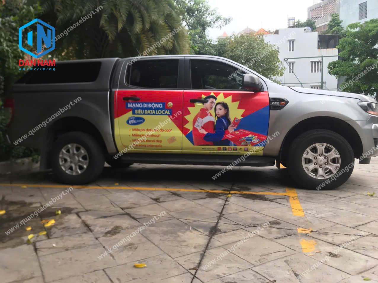 decal quảng cáo xe bán tải decal quảng cáo xe bán tải