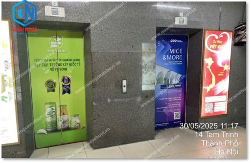 Quảng cáo thang máy chung cư Quảng cáo thang máy chung cư