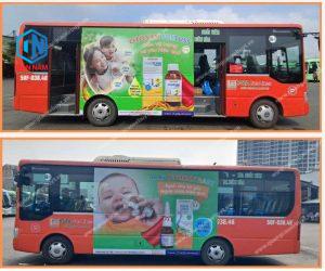 Quảng cáo trên xe điện Phương Trang