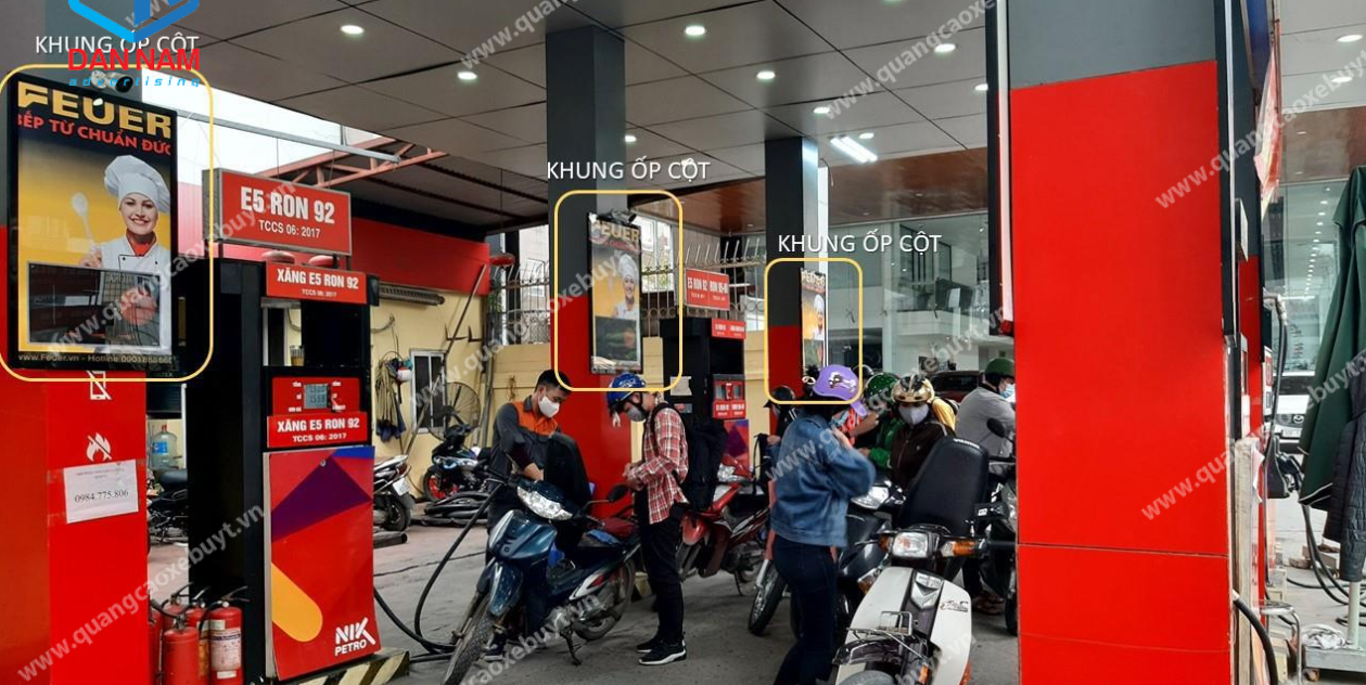Quảng cáo màn hình LCD tại cây xăng Quảng cáo màn hình LCD tại cây xăng