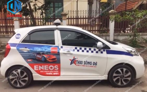 quảng cáo trên taxi sông đà quảng cáo trên taxi sông đà