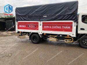 Dán decal xe tải Hino