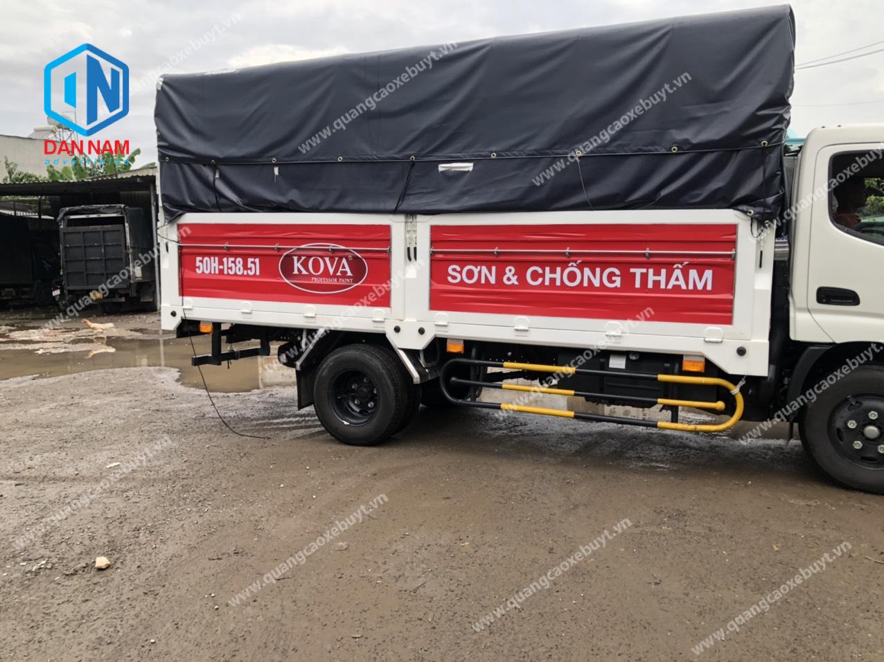 Dán decal xe tải Hino Dán decal xe tải Hino