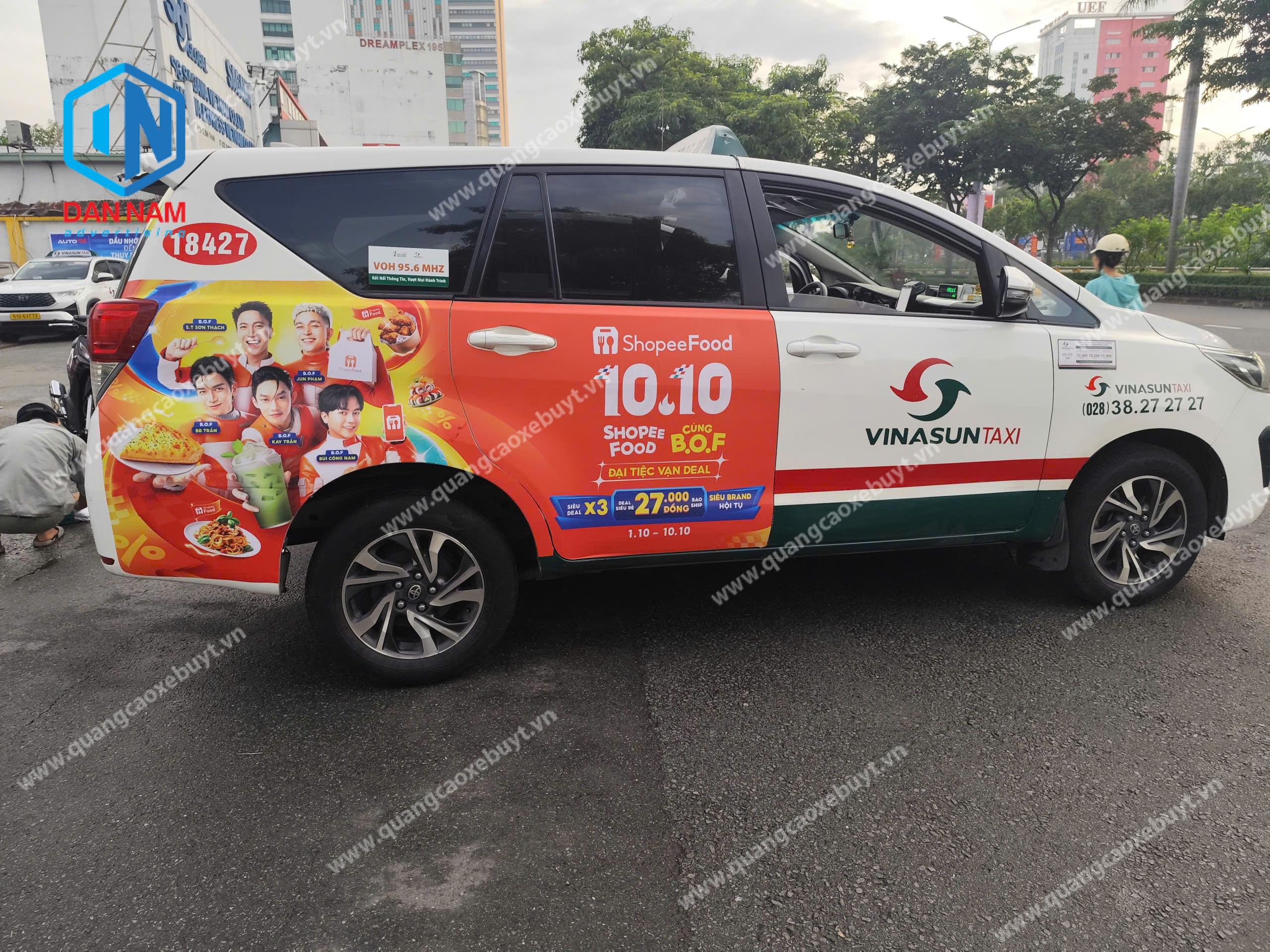Quảng cáo trên taxi Quảng cáo trên taxi
