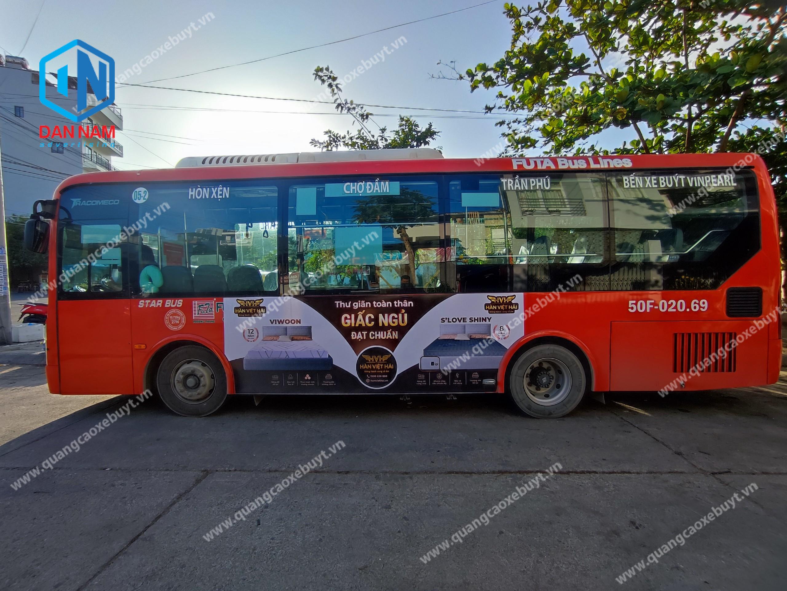 Quảng cáo trên xe buýt Nha Trang