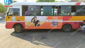 Quảng cáo trên xe bus Huế