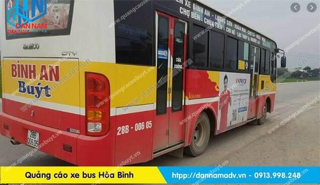 Quảng cáo xe bus Hòa Bình